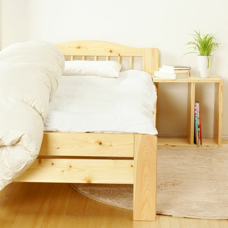 100％ひのき材の安心安全木製すのこベッドシングルサイズ フレームのみ_詳細02