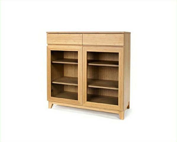 竹のカップボードロータイプ 食器棚・キッチンボード｜食器棚