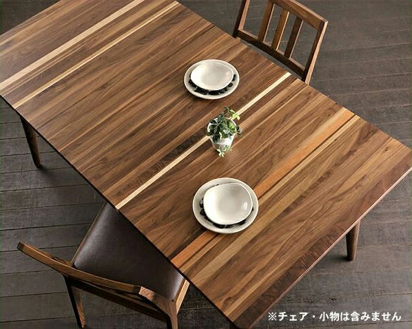 1つ1つ違った表情が楽しめる木製ダイニングテーブル（幅150cm）_詳細01