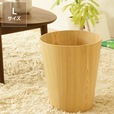 木製のダストボックス・ゴミ箱<br>ナチュラル色Ｌサイズ<br>【サイトーウッド/saito wood】