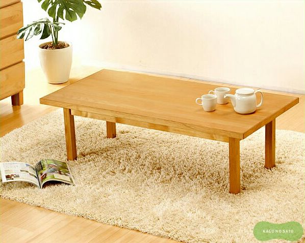 シンプルでやさしい暖かみの木製リビングテーブル_詳細01