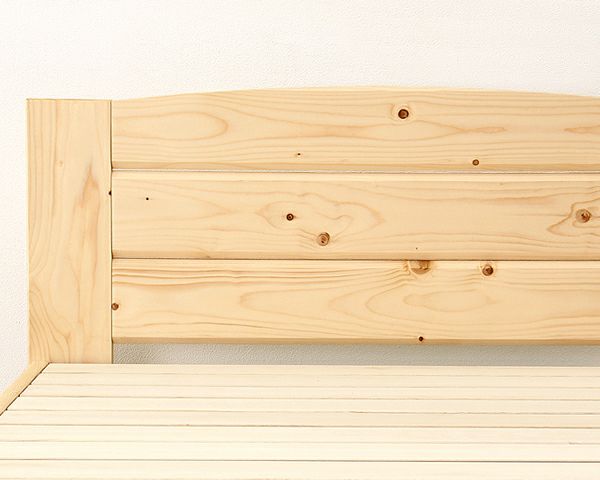満足度5つ星！木製すのこベッドシングルベッド（心地良い硬さのZTマット付）_詳細03