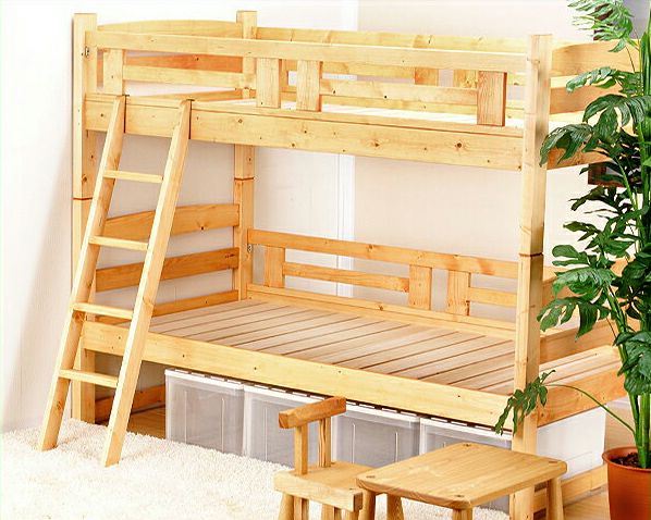職人MADE大川家具認定商品の木製二段ベッド_詳細01