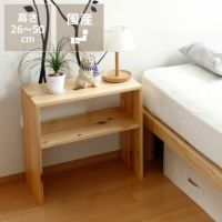 高さ別注できるひのきの木製ナイトテーブル