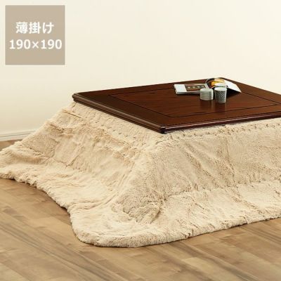 こたつ布団 薄掛け単品 190cm×190cm 「正方形～75cm」用 カラー ベージュ イケヒコ・コーポレーション フィリップ_詳細01