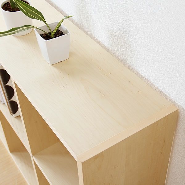 メープル材の素材感たっぷり木の温もりあふれるシェルフ720（高さ72cm） 杉工場「木と風」_詳細02