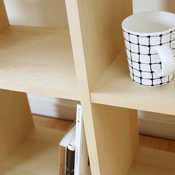 メープル材の素材感たっぷり木の温もりあふれるシェルフ720（高さ72cm） 杉工場「木と風」_詳細03