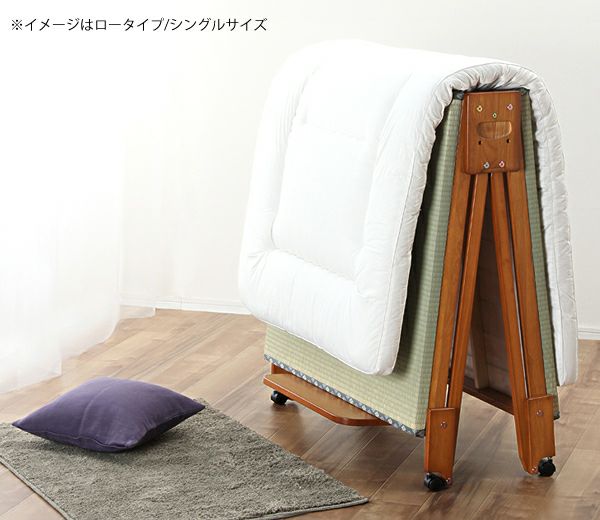 女性でも簡単に折りたたみが可能な木製折りたたみベッド畳ベッド