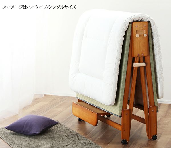 女性でも簡単に折りたたみが可能な木製折りたたみベッド畳ベッド
