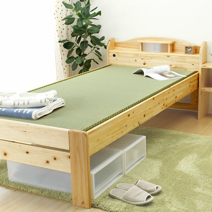 熱帯夜もサラサラで快適に過ごせる木製畳ベッド