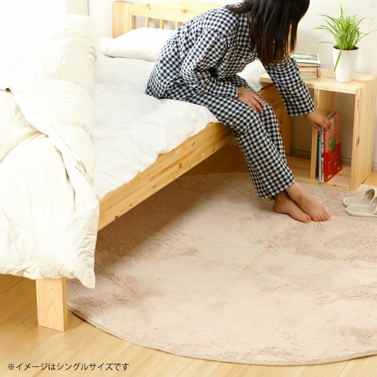 ひのき材の木製畳ベッドセミダブルサイズたたみ付_詳細17