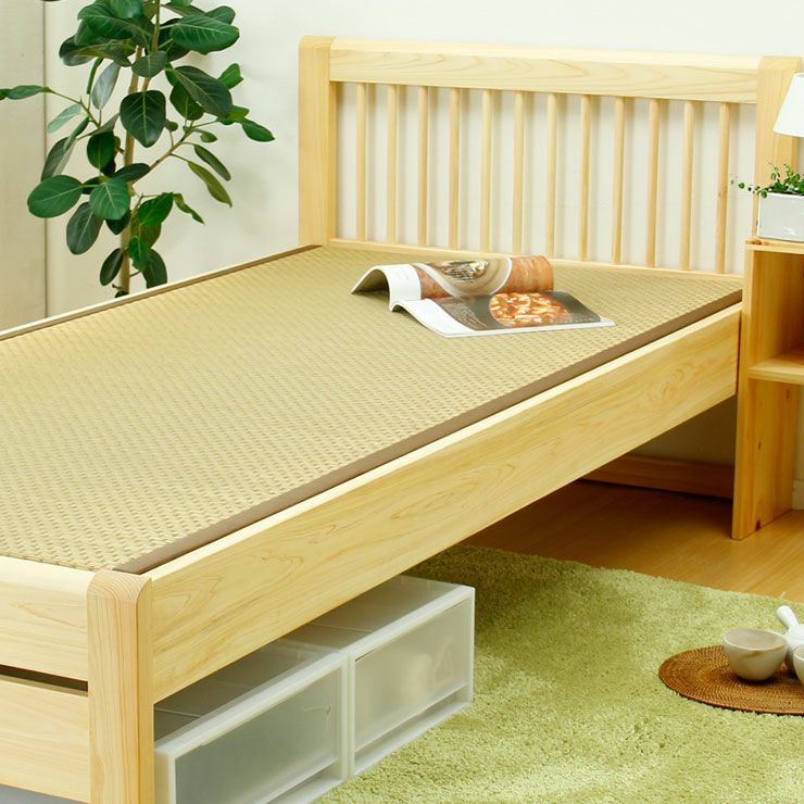 ひのき無垢材を贅沢に使用した木製畳ベッドシングルサイズ_詳細02