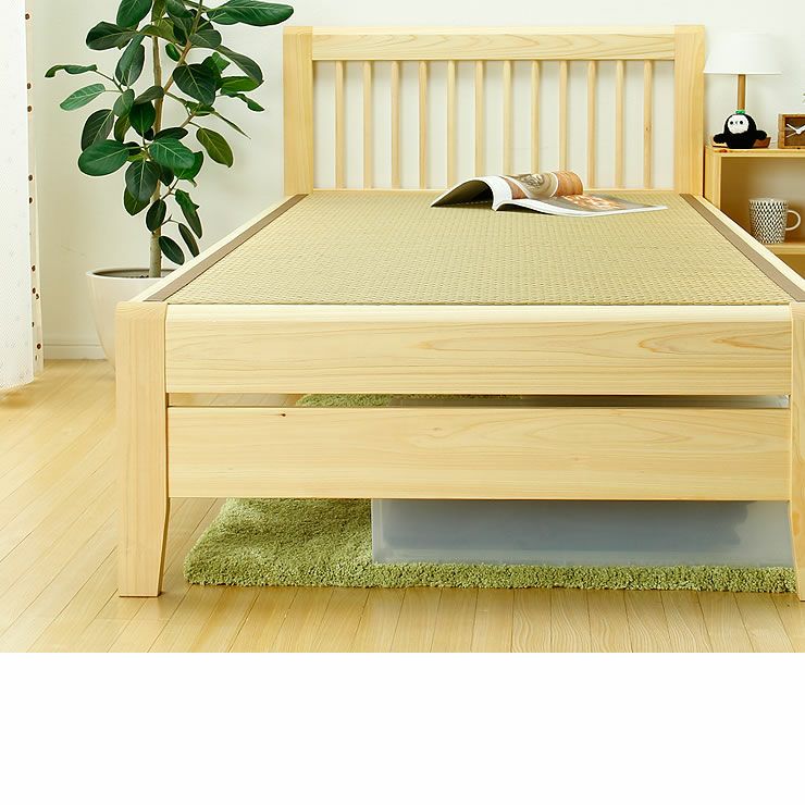 ひのき無垢材を贅沢に使用した木製畳ベッドシングルサイズ_詳細16