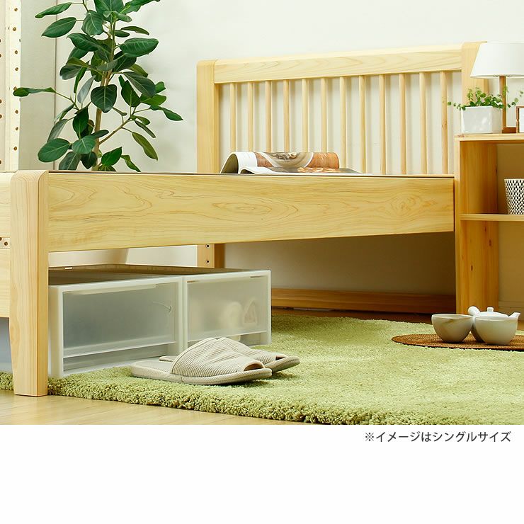 ひのき無垢材を贅沢に使用した木製畳ベッドセミダブルサイズ_詳細18