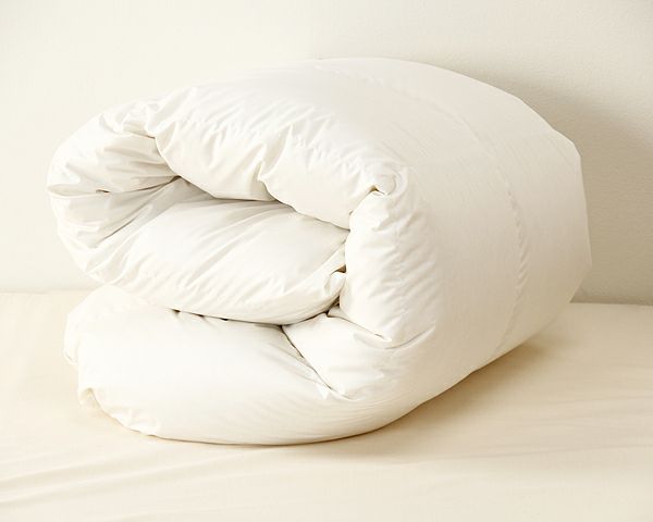 二段ベッドでも使いやすい羽毛布団（1枚）ホワイトダックダウン85％ジュニアサイズ（130cm×180cm）_詳細02