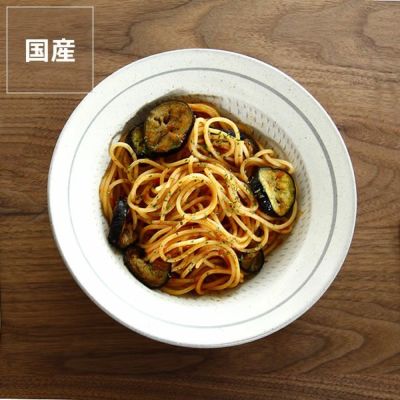 鶴見窯（つるみがま）小石原焼パスタ皿白ライン入り（直径20cm）_詳細01