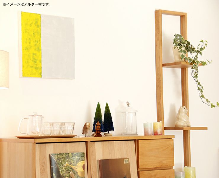 ディズプレイを綺麗に魅せるホワイトオーク材の木製ラック_詳細02