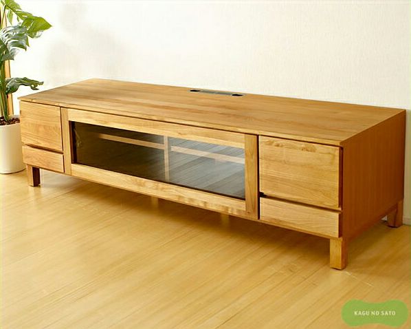 シンプルでやさしい暖かみの木製テレビボード・テレビ台162cm幅_詳細01