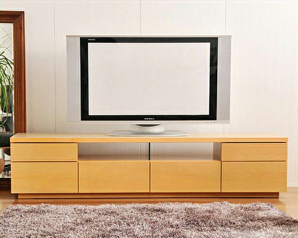 流れる木目が明るく優しいシンプルなテレビボードメープル 幅180cm_詳細01