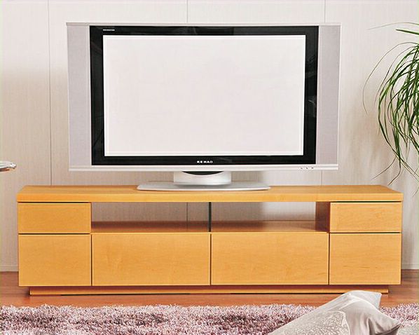 流れる木目が明るく優しいシンプルなテレビボードメープル 幅150cm_詳細01