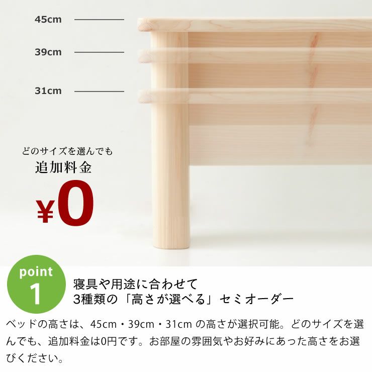 畳とすのこの2way仕様！ひのき無垢の贅沢な国産畳ベッ 畳ベッド｜畳