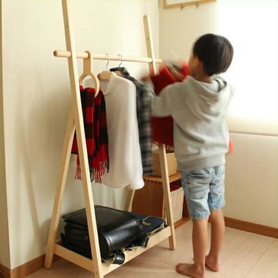 【国産】大きくなってもずっと使える<br>シンプルな子どもラック　※代引き不可