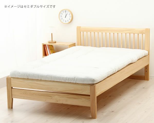 ひのき無垢材を贅沢に使用した木製すのこベッドシングルサイズフレームのみ_詳細02
