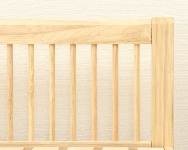 ひのき無垢材を贅沢に使用した木製すのこベッドシングルサイズフレームのみ_詳細03