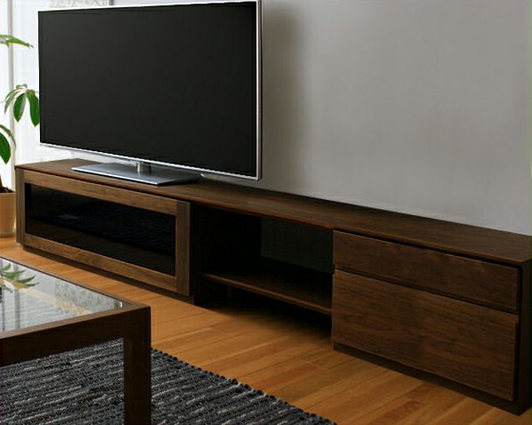 お好みに並べ替えできて使いやすい木製テレビボード・テレビ台 210cm幅（ウォールナット）_詳細01