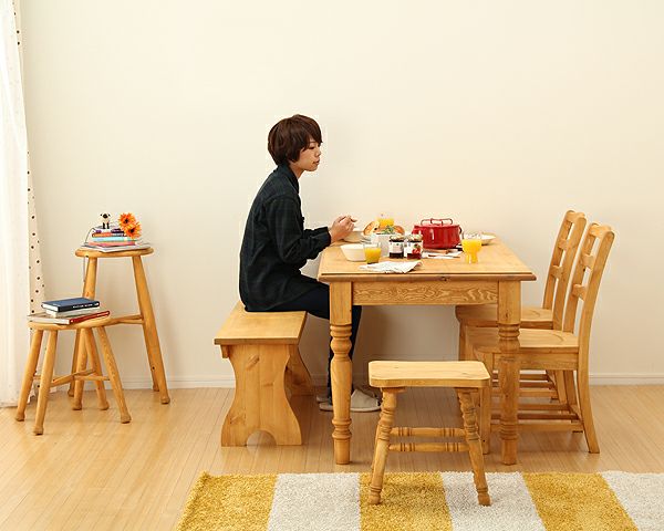 木製ダイニングセット 4点 ダイニングベンチセット｜ダイニング