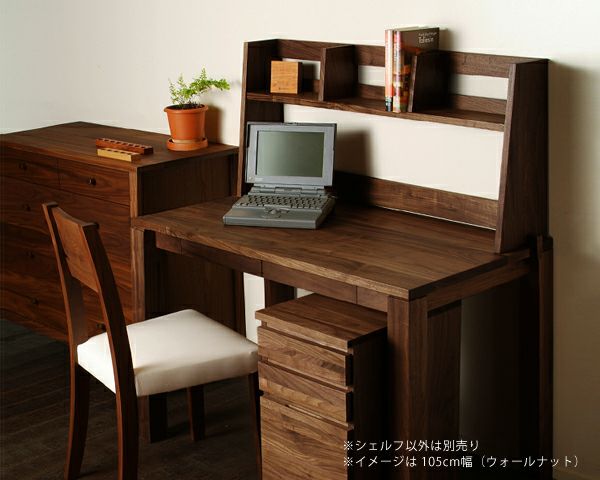 【レグナテック】【リーヴス】天然木の温もりたっぷり木製デスクシェルフ・上棚_詳細02