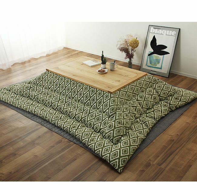 こたつテーブル 長方形120cm幅 ミズナラ材_詳細09