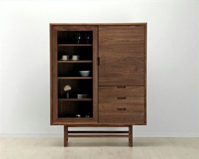 【国産】こだわりの詰まった木製コレクションボード<br>ウォールナット材　105cm幅【府中家具 松井木工 salvia サルビア サルヴィア】