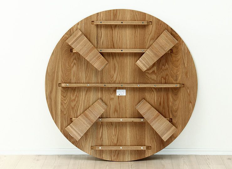 【日本製】直径100cmちゃぶ台/天然無垢なら材円卓 ホワイトオーク無垢材の木製ちゃぶ台 100cm丸（ちゃ ちゃぶ台