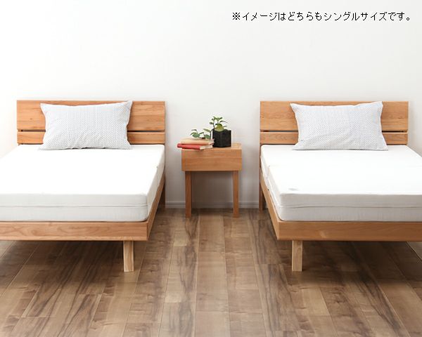 シンプルなデザインのアルダー材の木製すのこベッド シングルサイズフレームのみ_詳細03