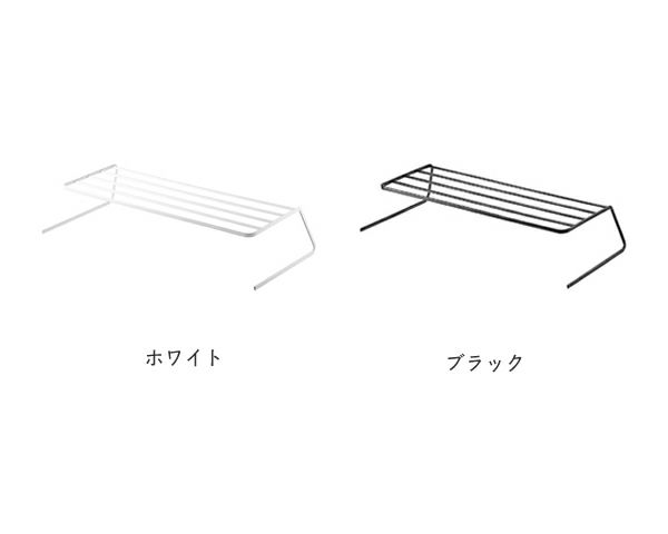 白と黒を基調としたカラーと、スチール製のシンプルで使い勝手の良いスタイリッシュなデザインの山崎実業ディッシュストレージワイドtower（タワー）