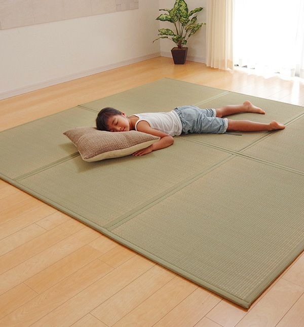 純国産い草使用三つ折りい草マットレスダブル（140×2 い草寝ござ｜寝 