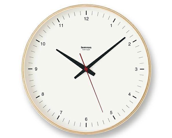 レムノス lemnos 壁掛け時計 水色 - インテリア時計