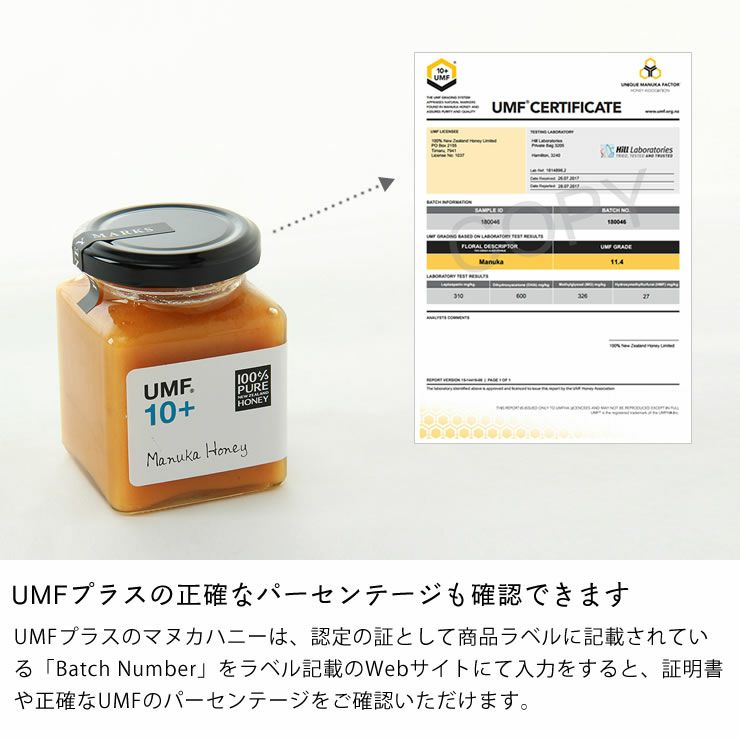 HONEY MARKS（ハニーマークス）マヌカハニーUMF10プラス（250g）_詳細08