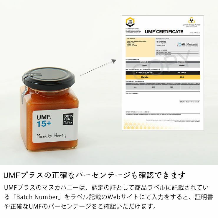 HONEY MARKS（ハニーマークス）マヌカハニーUMF15プラス（250g）_詳細08