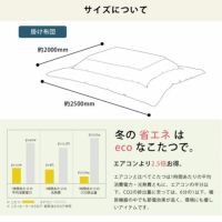 こたつ布団　薄掛け単品 200cm×250cm 「長方形105～120cm」用_詳細12