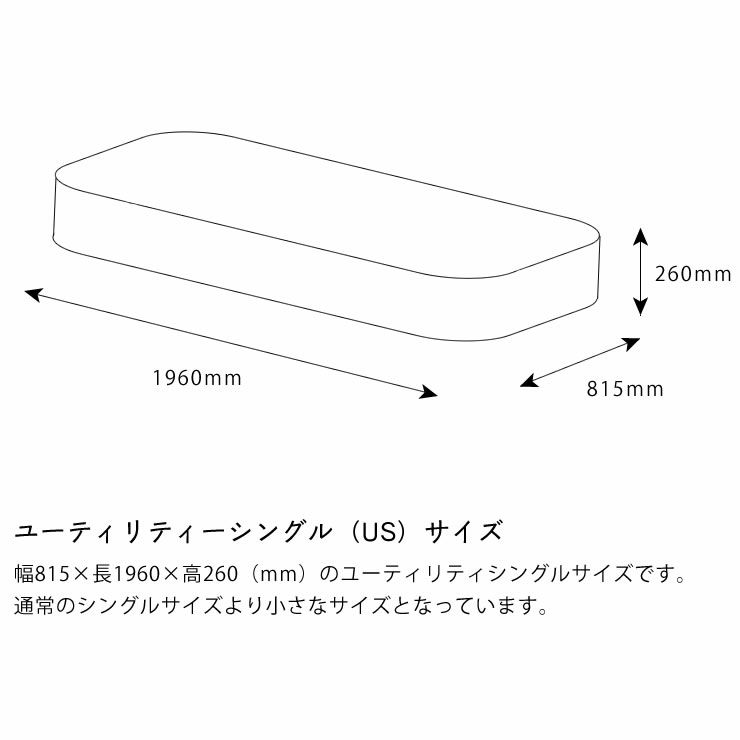 サータ（Serta）ポスチャーノーマルポケットコイルマットレス（ノーマルタイプ）US ユーティリティーシングルサイズ（3ゾーン：交互配列）_詳細14