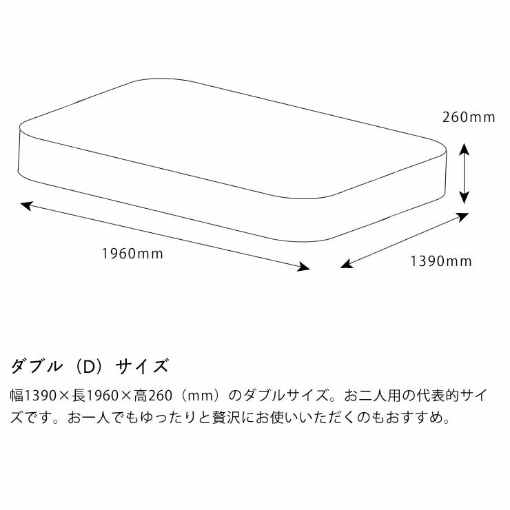 サータ（Serta）ポスチャーノーマルポケットコイルマットレス（ノーマルタイプ）D ダブルサイズ（3ゾーン：交互配列）_詳細14