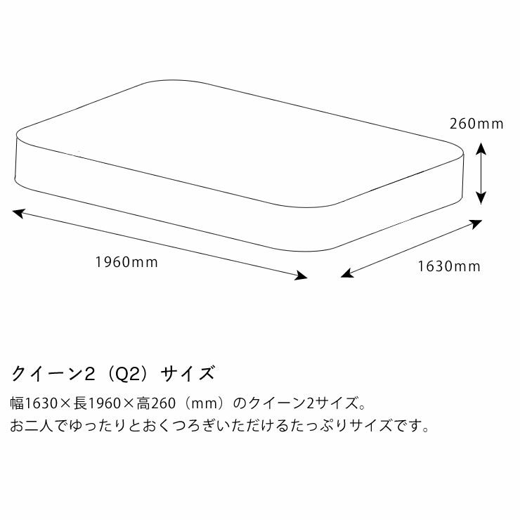 サータ（Serta）ポスチャーノーマルポケットコイルマットレス（ノーマルタイプ）Q2 クイーン2（1枚マット）サイズ（3ゾーン：交互配列）_詳細14