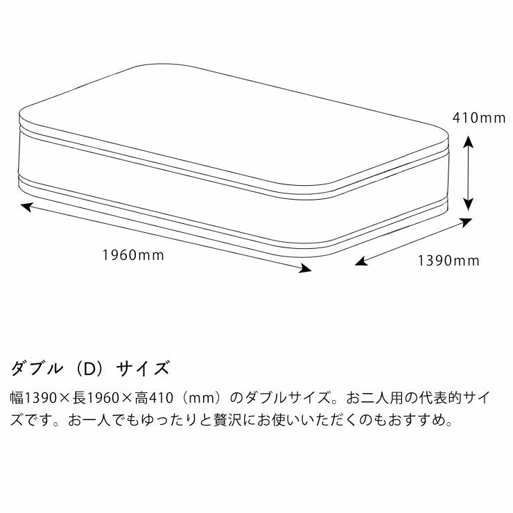 サータ（Serta）iSeries（アイシリーズ） スイートピローソフトポケットコイルマットレス（立体ピローソフト・2トップタイプ）D ダブルサイズ（3ゾーン：並行配列）_詳細16