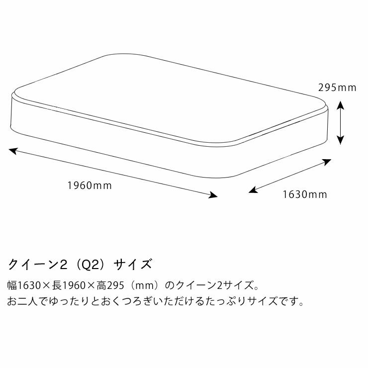 サータ（Serta）スイートコンフォート ボックストップポケットコイルマットレス（BOXトップタイプ）Q2 クイーン2（1枚マット）サイズ（3ゾーン：並行配列）_詳細14