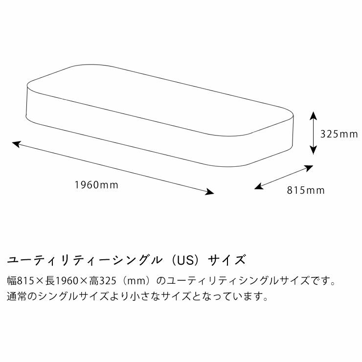 サータ（Serta）トラストコンフォート 7.7F1Pポケットコイルマットレス（ノーマルタイプ）US ユーティリティーシングルサイズ（5ゾーン：並行配列）_詳細14