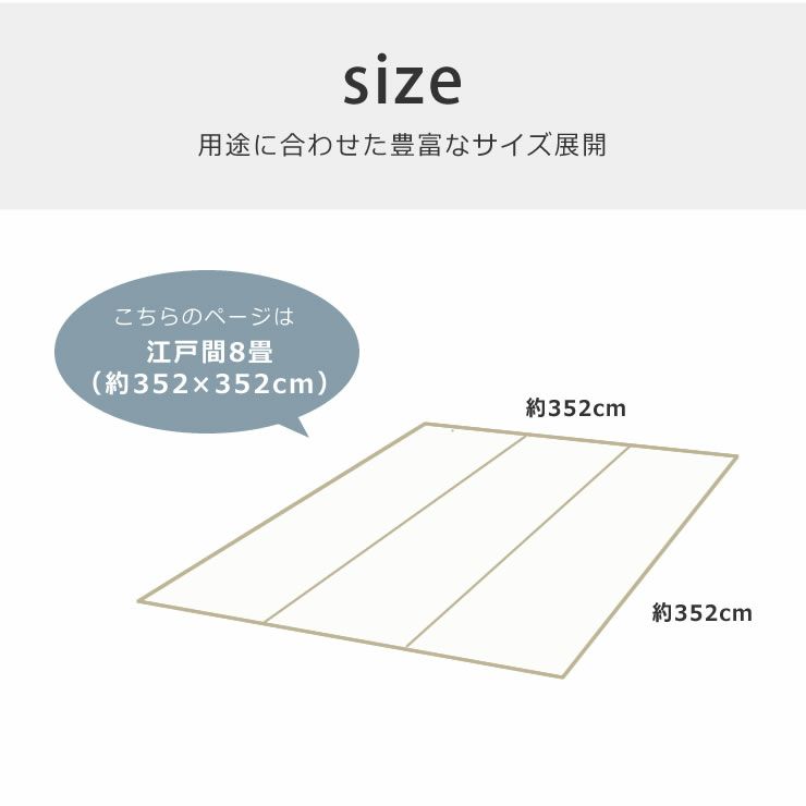 い草ラグ・カーペット 江戸間8畳(352×352cm) 「カイン」_詳細16
