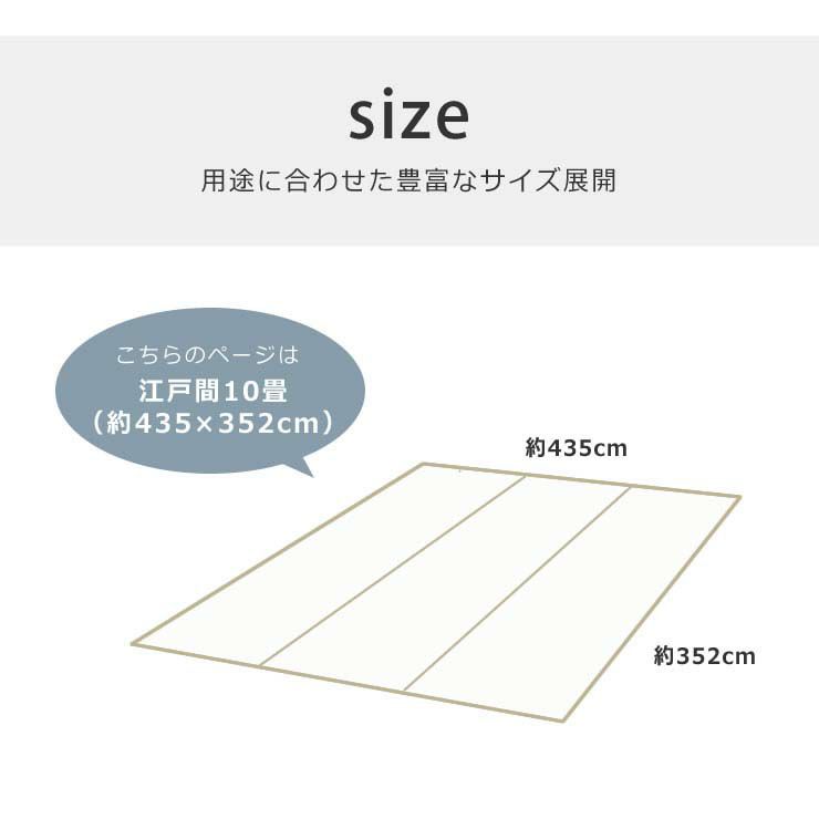 江戸間10畳（352×435cm）サイズのい草カーペット