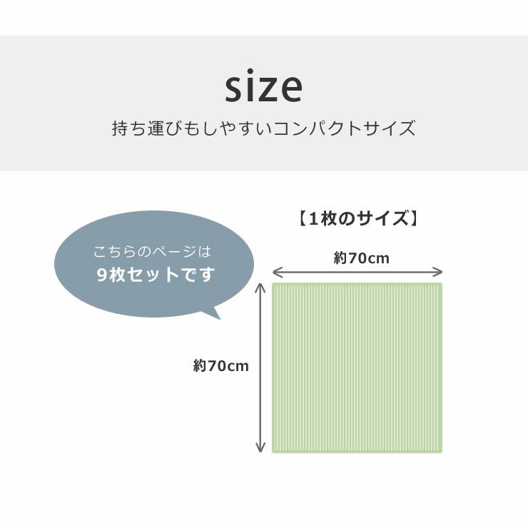 ヘリなし置き畳のサイズについて